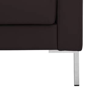 Ecksofa Portobello Echtleder Echtleder Gad: Dunkelbraun - Breite: 251 cm - Longchair davorstehend links