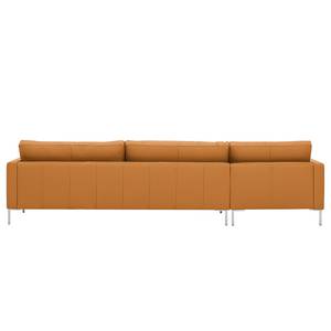 Ecksofa Portobello Echtleder Echtleder Gad: Cognac I - Breite: 293 cm - Longchair davorstehend links