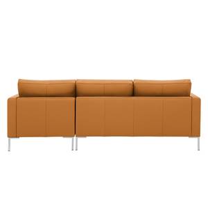 Ecksofa Portobello Echtleder Echtleder Gad: Cognac I - Breite: 207 cm - Longchair davorstehend rechts