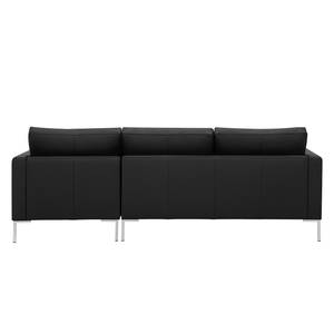 Ecksofa Portobello Echtleder Echtleder Gad: Schwarz - Breite: 207 cm - Longchair davorstehend rechts