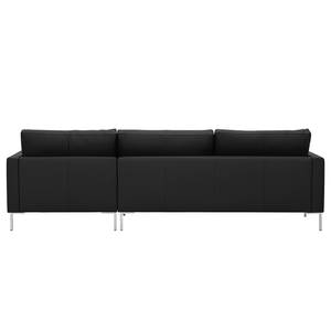 Ecksofa Portobello Echtleder Echtleder Gad: Schwarz - Breite: 251 cm - Longchair davorstehend rechts