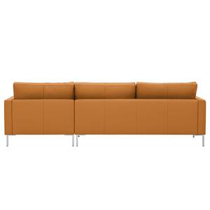 Ecksofa Portobello Echtleder Echtleder Gad: Cognac I - Breite: 251 cm - Longchair davorstehend rechts