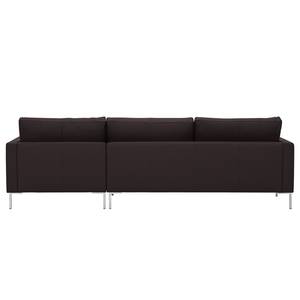 Ecksofa Portobello Echtleder Echtleder Gad: Dunkelbraun - Breite: 251 cm - Longchair davorstehend rechts