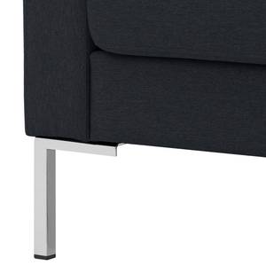 Hoekbank Portobello geweven stof Stof Ramira: Antraciet - Breedte: 251 cm - Longchair vooraanzicht links