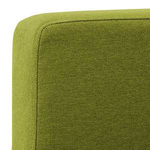 Hoekbank Portobello geweven stof Stof Ramira: Limegroen - Breedte: 251 cm - Longchair vooraanzicht links