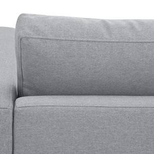 Ecksofa Portobello Webstoff Stoff Ramira: Silber - Breite: 293 cm - Longchair davorstehend links