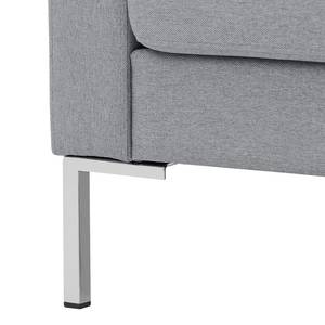 Ecksofa Portobello Webstoff Stoff Ramira: Silber - Breite: 293 cm - Longchair davorstehend rechts