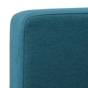 Hoekbank Portobello geweven stof Stof Ramira: Turquoise - Breedte: 293 cm - Longchair vooraanzicht rechts