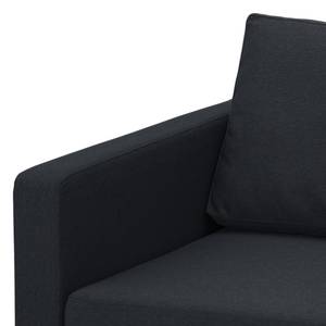 Hoekbank Portobello geweven stof Stof Ramira: Antraciet - Breedte: 251 cm - Longchair vooraanzicht rechts