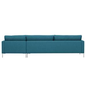 Ecksofa Portobello Webstoff Stoff Ramira: Türkis - Breite: 293 cm - Longchair davorstehend rechts