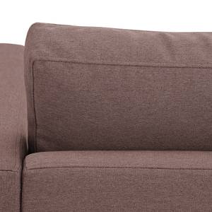 Canapé d'angle Portobello Tissu Tissu Milan : Gris-Marron - Largeur : 207 cm - Méridienne courte à gauche (vue de face)