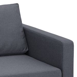 Hoekbank Portobello geweven stof Geweven stof Milan: Antraciet - Breedte: 207 cm - Longchair vooraanzicht links