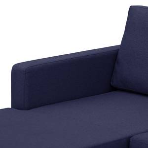Canapé d'angle Portobello Tissu Tissu Milan : Bleu foncé - Largeur : 207 cm - Méridienne courte à gauche (vue de face)