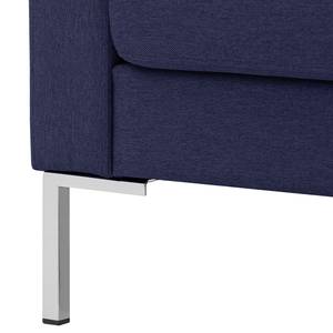 Hoekbank Portobello geweven stof Geweven stof Milan: Lichtblauw - Breedte: 207 cm - Longchair vooraanzicht links