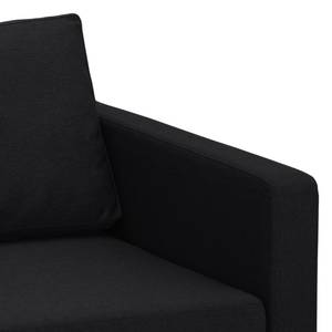 Hoekbank Portobello geweven stof Stof Selva: Antraciet - Breedte: 207 cm - Longchair vooraanzicht links