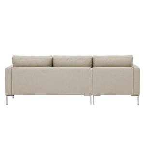 Ecksofa Portobello Webstoff Stoff Selva: Beige - Breite: 207 cm - Longchair davorstehend links