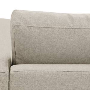 Hoekbank Portobello geweven stof Stof Selva: Beige - Breedte: 207 cm - Longchair vooraanzicht links