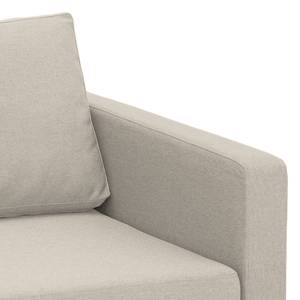 Hoekbank Portobello geweven stof Stof Selva: Beige - Breedte: 251 cm - Longchair vooraanzicht links