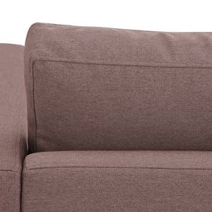 Hoekbank Portobello geweven stof Geweven stof Milan: Grijs-Marron - Breedte: 251 cm - Longchair vooraanzicht links