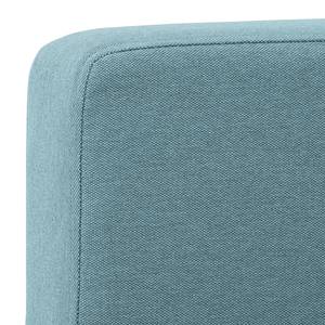 Canapé d'angle Portobello Tissu Tissu Selva : Bleu clair - Largeur : 251 cm - Méridienne courte à gauche (vue de face)