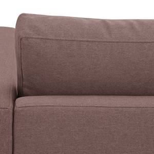 Hoekbank Portobello geweven stof Geweven stof Milan: Grijs-Marron - Breedte: 293 cm - Longchair vooraanzicht links