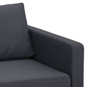 Hoekbank Portobello geweven stof Geweven stof Milan: Antraciet - Breedte: 293 cm - Longchair vooraanzicht links