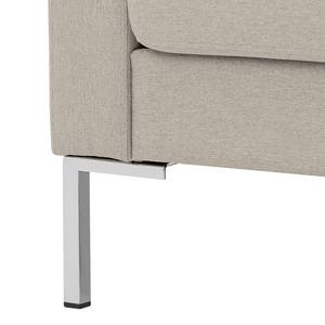 Hoekbank Portobello geweven stof Stof Selva: Beige - Breedte: 293 cm - Longchair vooraanzicht links