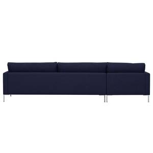 Hoekbank Portobello geweven stof Geweven stof Milan: Lichtblauw - Breedte: 293 cm - Longchair vooraanzicht links