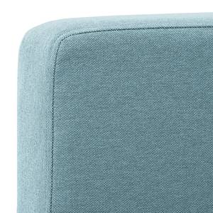 Canapé d'angle Portobello Tissu Tissu Selva : Bleu clair - Largeur : 207 cm - Méridienne courte à droite (vue de face)