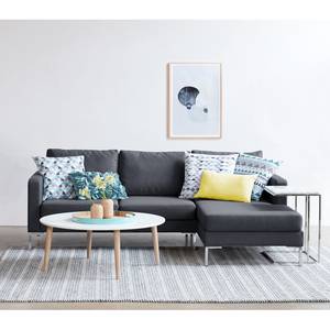 Ecksofa Portobello Webstoff Webstoff Milan: Anthrazit - Breite: 207 cm - Longchair davorstehend rechts