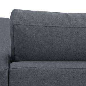 Hoekbank Portobello geweven stof Geweven stof Milan: Antraciet - Breedte: 207 cm - Longchair vooraanzicht rechts