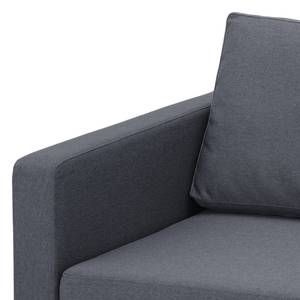 Hoekbank Portobello geweven stof Geweven stof Milan: Antraciet - Breedte: 207 cm - Longchair vooraanzicht rechts