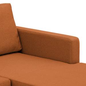 Ecksofa Portobello Webstoff Webstoff Milan: Rostbraun - Breite: 207 cm - Longchair davorstehend rechts