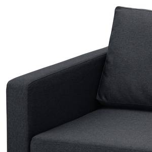 Hoekbank Portobello geweven stof Stof Ramira: Antraciet - Breedte: 207 cm - Longchair vooraanzicht rechts