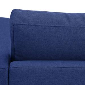 Hoekbank Portobello geweven stof Stof Ramira: Blauw - Breedte: 207 cm - Longchair vooraanzicht rechts