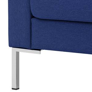 Ecksofa Portobello Webstoff Stoff Ramira: Blau - Breite: 207 cm - Longchair davorstehend rechts