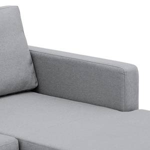 Ecksofa Portobello Webstoff Stoff Ramira: Silber - Breite: 207 cm - Longchair davorstehend rechts