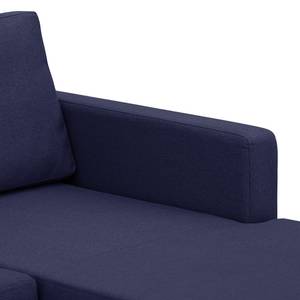 Ecksofa Portobello Webstoff Webstoff Milan: Dunkelblau - Breite: 207 cm - Longchair davorstehend rechts