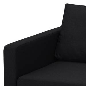 Hoekbank Portobello geweven stof Stof Selva: Antraciet - Breedte: 207 cm - Longchair vooraanzicht rechts