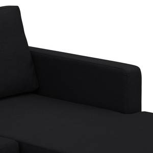 Ecksofa Portobello Webstoff Stoff Selva: Anthrazit - Breite: 207 cm - Longchair davorstehend rechts