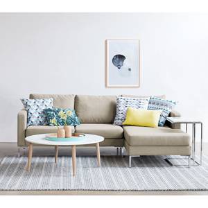 Ecksofa Portobello Webstoff Stoff Selva: Beige - Breite: 207 cm - Longchair davorstehend rechts