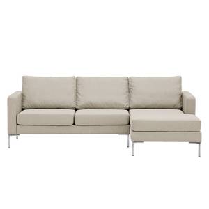 Ecksofa Portobello Webstoff Stoff Selva: Beige - Breite: 207 cm - Longchair davorstehend rechts