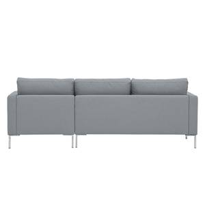 Ecksofa Portobello Webstoff Stoff Selva: Grau - Breite: 207 cm - Longchair davorstehend rechts