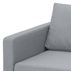 Hoekbank Portobello geweven stof Stof Selva: Grijs - Breedte: 207 cm - Longchair vooraanzicht rechts