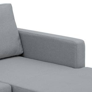 Ecksofa Portobello Webstoff Stoff Selva: Grau - Breite: 207 cm - Longchair davorstehend rechts