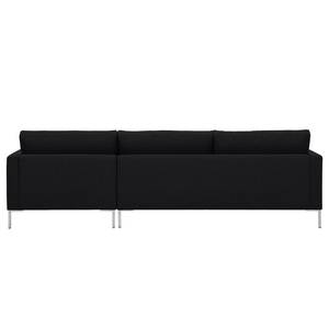 Ecksofa Portobello Webstoff Stoff Selva: Anthrazit - Breite: 251 cm - Longchair davorstehend rechts