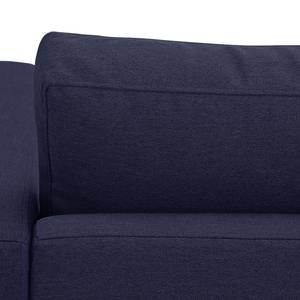 Canapé d'angle Portobello Tissu Tissu Milan : Bleu foncé - Largeur : 251 cm - Méridienne courte à droite (vue de face)