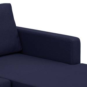 Ecksofa Portobello Webstoff Webstoff Milan: Dunkelblau - Breite: 251 cm - Longchair davorstehend rechts