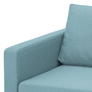 Ecksofa Portobello Webstoff Stoff Selva: Hellblau - Breite: 251 cm - Longchair davorstehend rechts