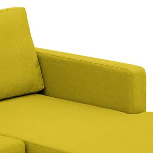 Ecksofa Portobello Webstoff Webstoff Milan: Gelb - Breite: 293 cm - Longchair davorstehend rechts